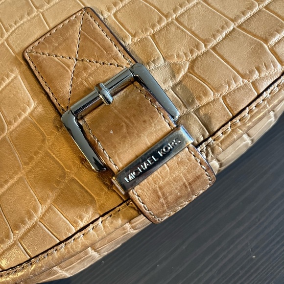 Michael Kors Croc Embossed Crossbody Purse - Picture 4 of 15